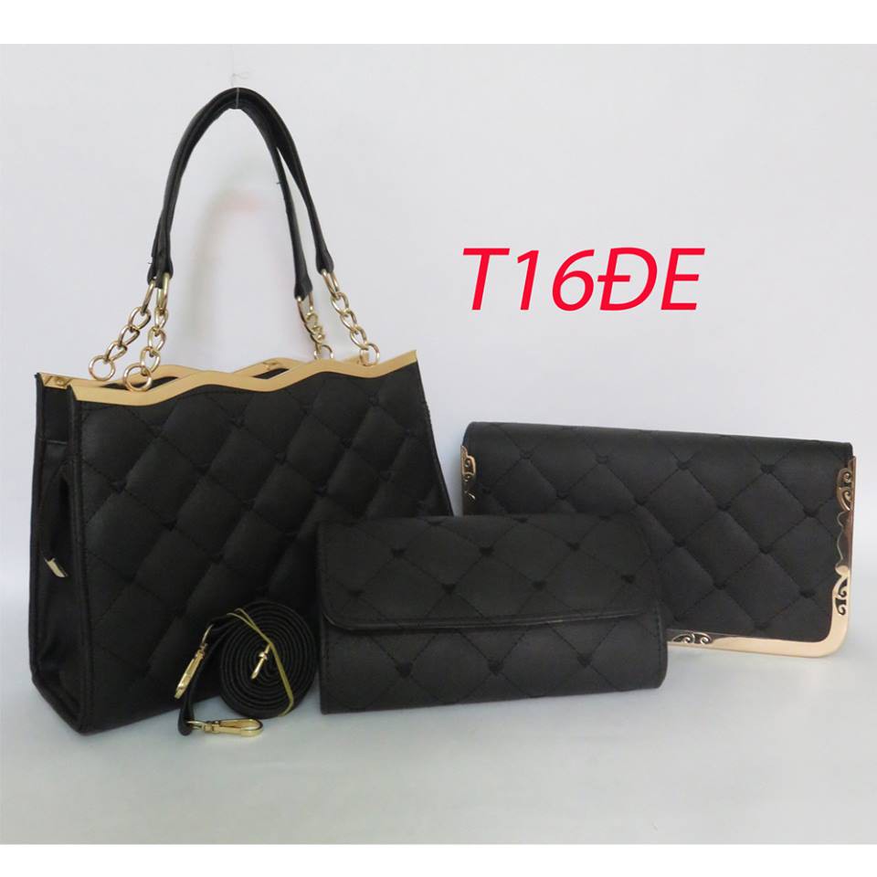 Set 3 túi và ví sóng tim T16 - 7 Màu | BigBuy360 - bigbuy360.vn