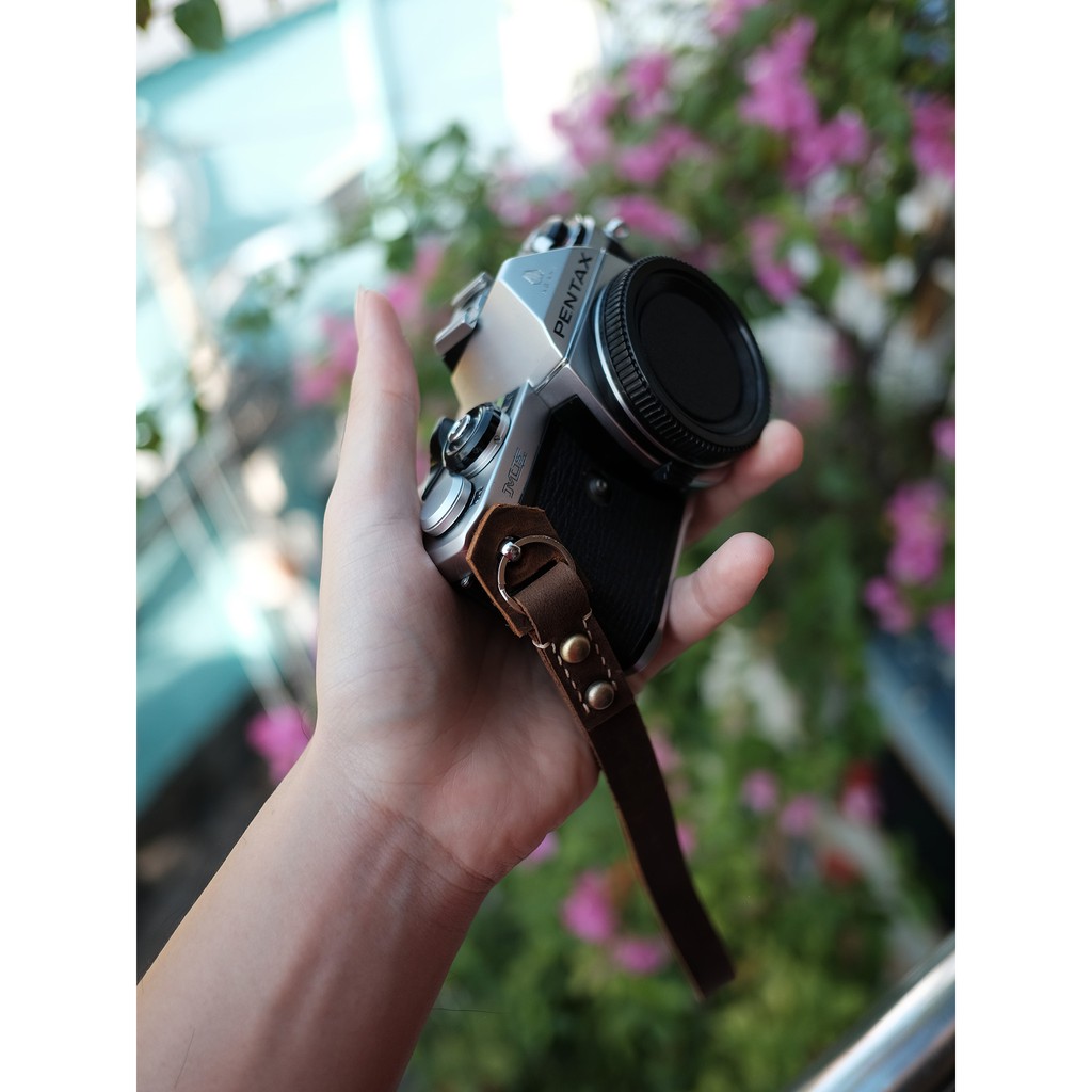 (Update New 2022) Dây đeo máy ảnh - Camera Fuji Sony Canon - Dây đeo da thật 100% - Dây đeo tay - Handtrap