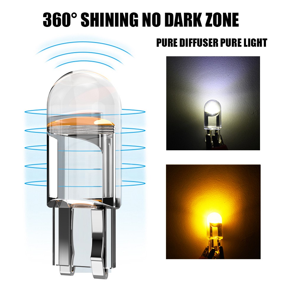 1 Đèn LED W5W 194 T10 3000K 6000K Ánh Sáng Trắng / Xanh Lá / Đỏ Gắn Biển Số Xe Hơi