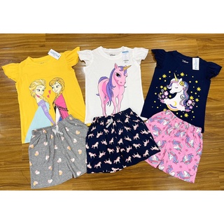 Bộ quần áo thun cotton bé gái size đại mặc nhà Disney hàng xuất dư 14-50kg