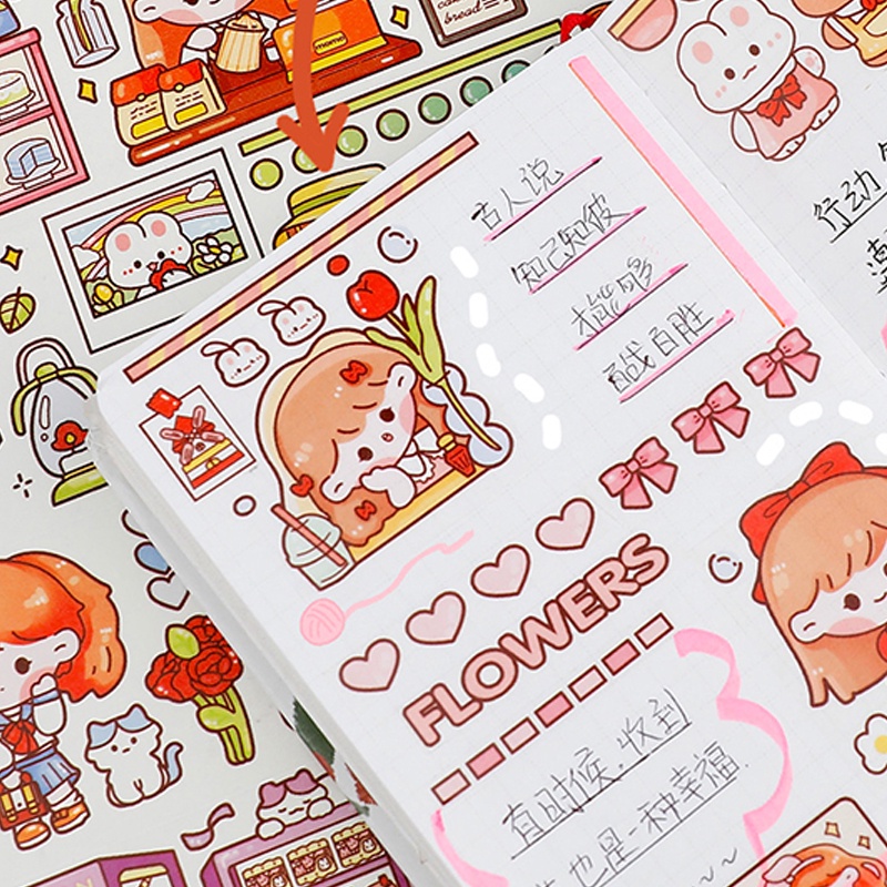 Băng Keo Washi Họa Tiết Hoạt Hình Dễ Thương Trang Trí Cho Học Sinh