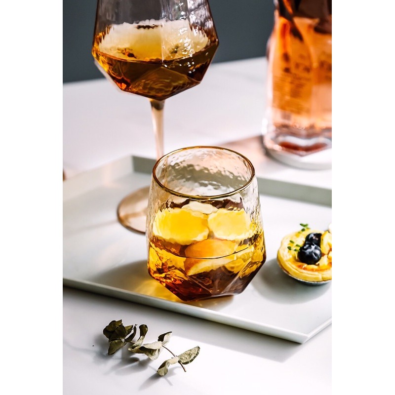 Ly rượu vang champagne gold viền vang sang chảnh