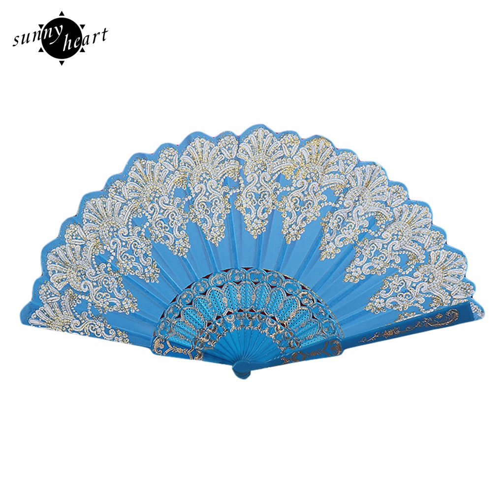Quạt Xếp Cầm Tay Trọng Lượng Nhẹ In Họa Tiết Hoa Cho Đám Cưới