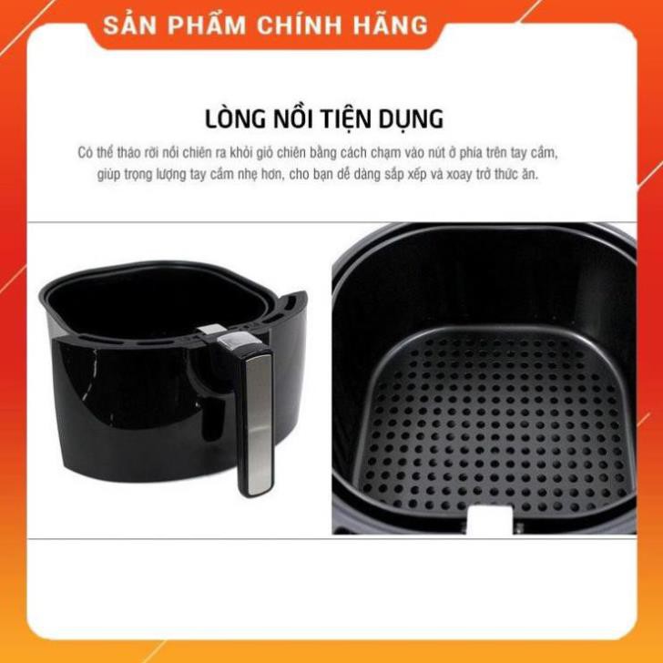 NỒI CHIÊN KHÔNG DẦU ĐIỆN TỬ LOCK&LOCK EJF351BLK (5.2L) (Màu đen) - Hàng chính hãng - Bảo hành 12 tháng BM