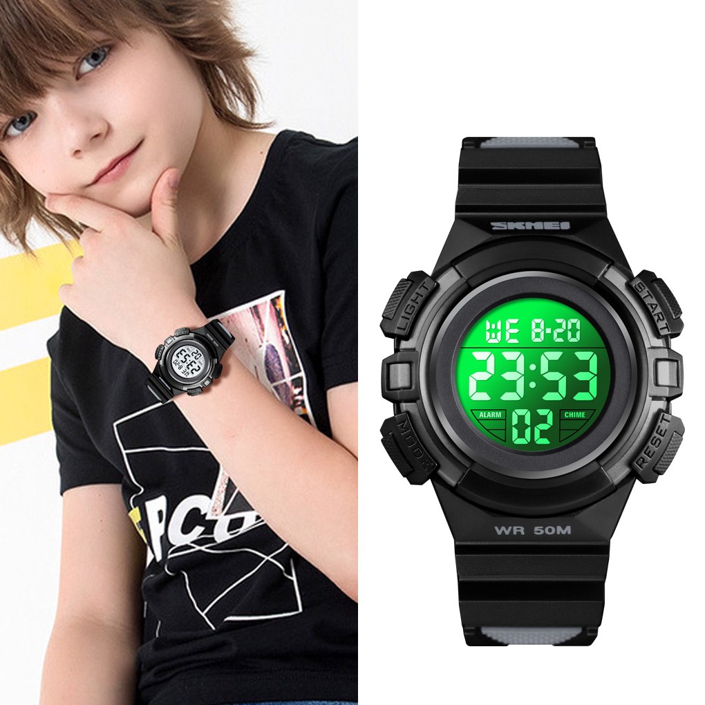 SKMEI 1559 Sport Children Watch Waterproof LED Digital Multifunction Casual Electronic for Boys Girls Gifts | BigBuy360 - bigbuy360.vn