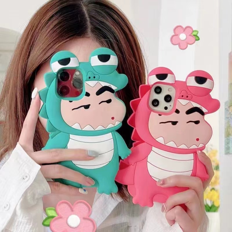 Ốp Điện Thoại Mềm Chống Rơi Họa Tiết Khủng Long Hoạt Hình Cho Iphone  Xs Max XR 11 12 13 Pro Max