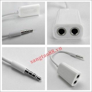 🍎 CÁP CHIA LOA  JACK 3.5 TỪ 1 RA 2-APPLE- 4 KHỨT CÓ MIC