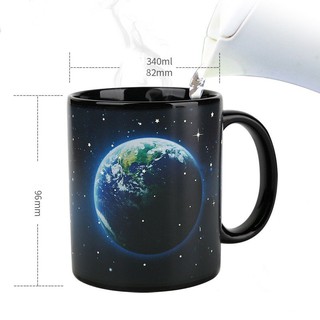 LY SỨ CAO CẤP HÌNH TRÁI ĐẤT ( EARTH & MOON COLOR CHANGING MUG )