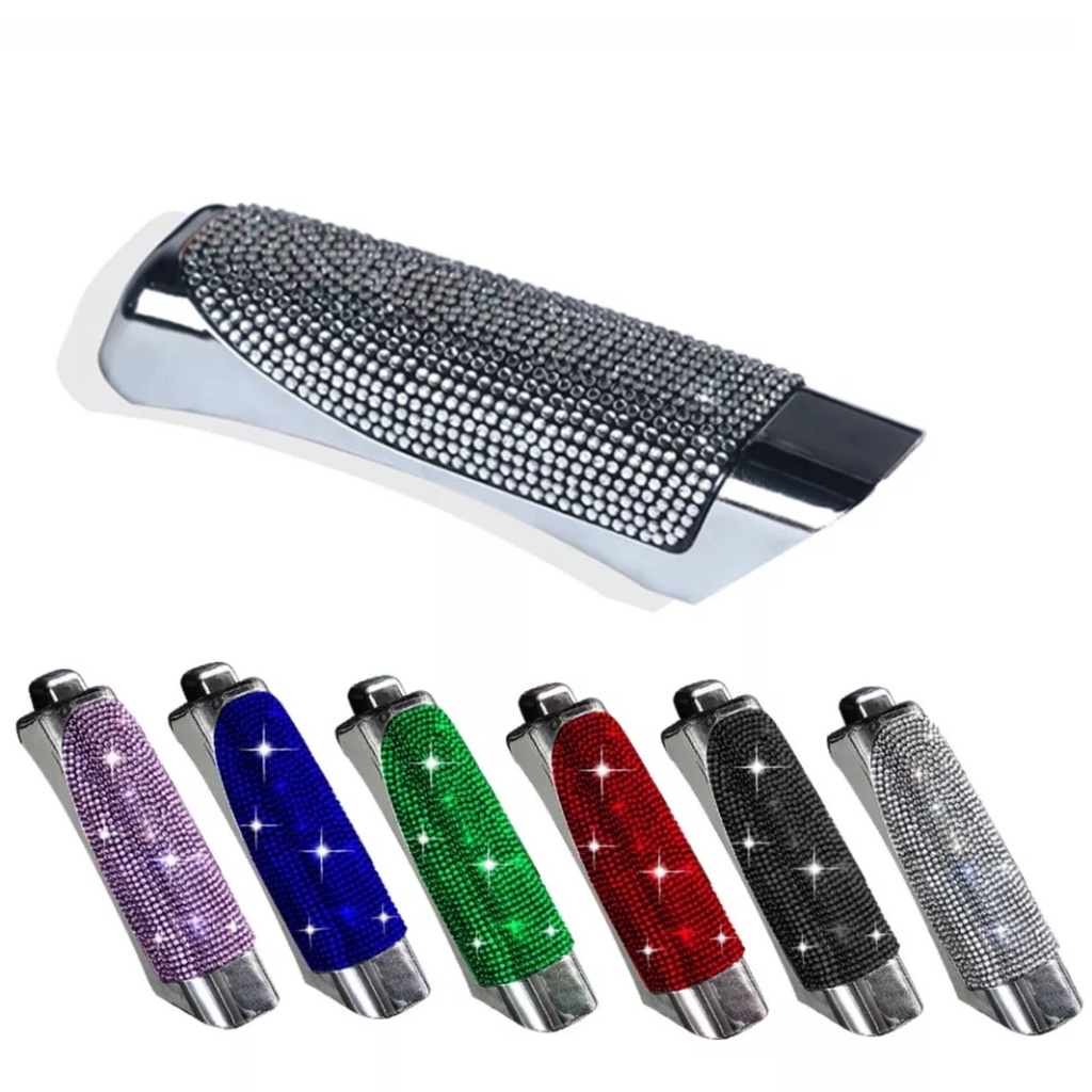Ốp phanh tay đính đá (PK168) Bọc phanh tay gắn đá xe hơi