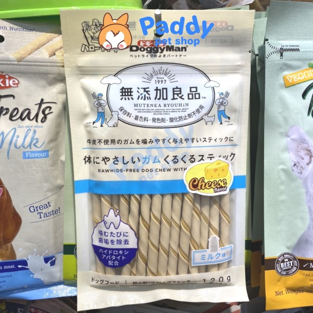Que Gặm Phô Mai DoggyMan Snack Cho Chó (120g)