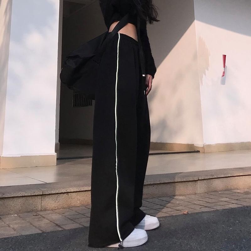 Quần jogger thun Unisex 1 sọc cạp chun form rộng unisex mặc được 2 kiểu PIGI STORE Mã 21