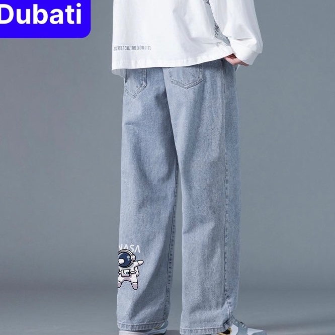 Quần Jeans Baggy Rộng, Quần Jean Nam Ống Suông Rộng In Hình NASA phong cách cao cấp - DUBATI FASHION