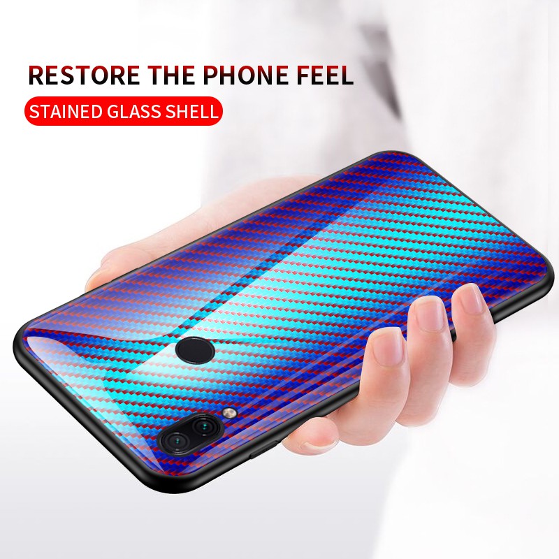 Ốp lưng kính cường lực Motorola Moto G6 Play G5S Plus Colorful Tempered Glass Phone Case Hard Back Cover