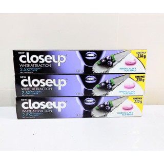 Kem đánh răng Close Up khoáng đất sét & acai berry 230g combo 3 hộp