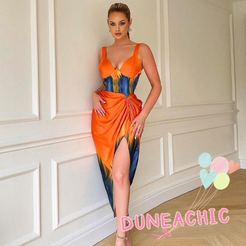 DUNEA Đầm Sát Nách Thiết Kế Hở Lưng Quyến Rũ