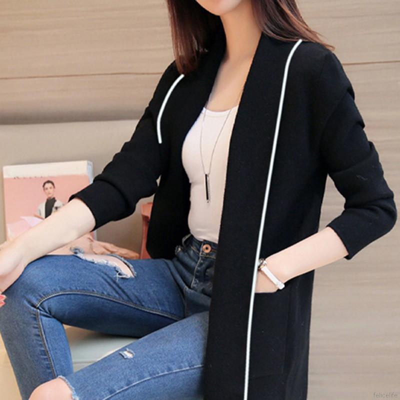 Áo Khoác Cổ Bẻ Thiết Kế Hợp Thời Trang Phong Cách Thu Đông Cho Phái Nữ