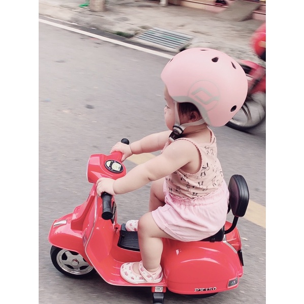 Xe máy điện Vespa vintage cho bé