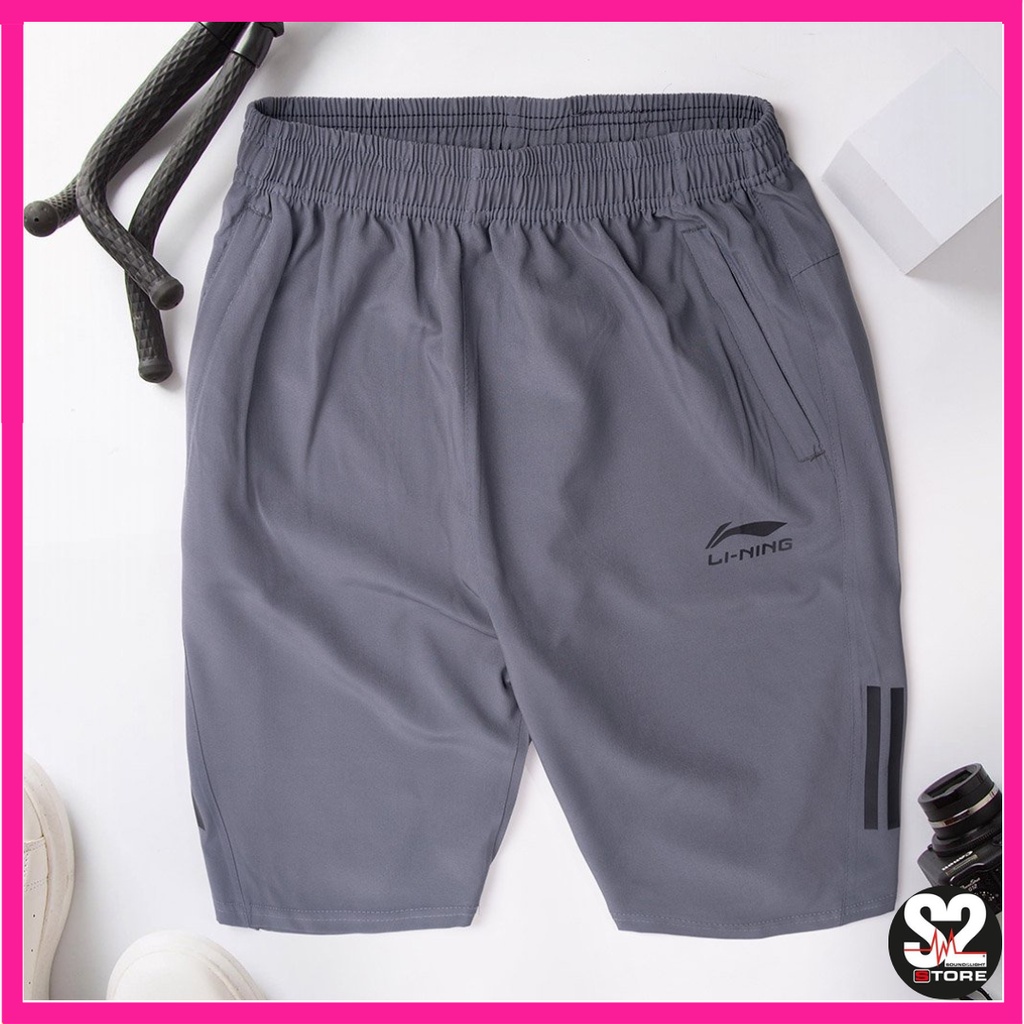 Quần LI-NING thể thao cao cấp, quần đùi lining nam vải gió đẹp thoáng mát co dãn mềm