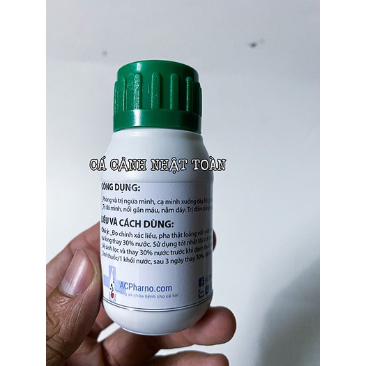 COPPER NGỪA CẠ MÌNH, NỔI GÂN MÁU, LIẾC MÌNH, TUỘT NHỚT, PHÒNG NHẢY KHỎI HỒ, NẮM ĐÁY, LỜ ĐỜ CHO BỂ CÁ KOI ACPHARNO 50ML