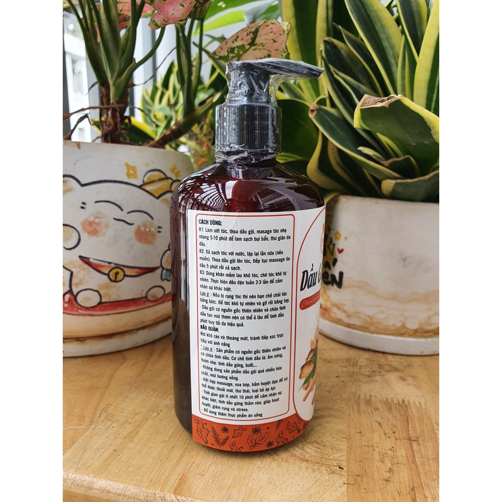 Dầu gội gừng tươi thảo mộc, Sạch Gàu giảm rụng tóc, sản phẩm Handmade, chai 500ml - Goss Việt | BigBuy360 - bigbuy360.vn