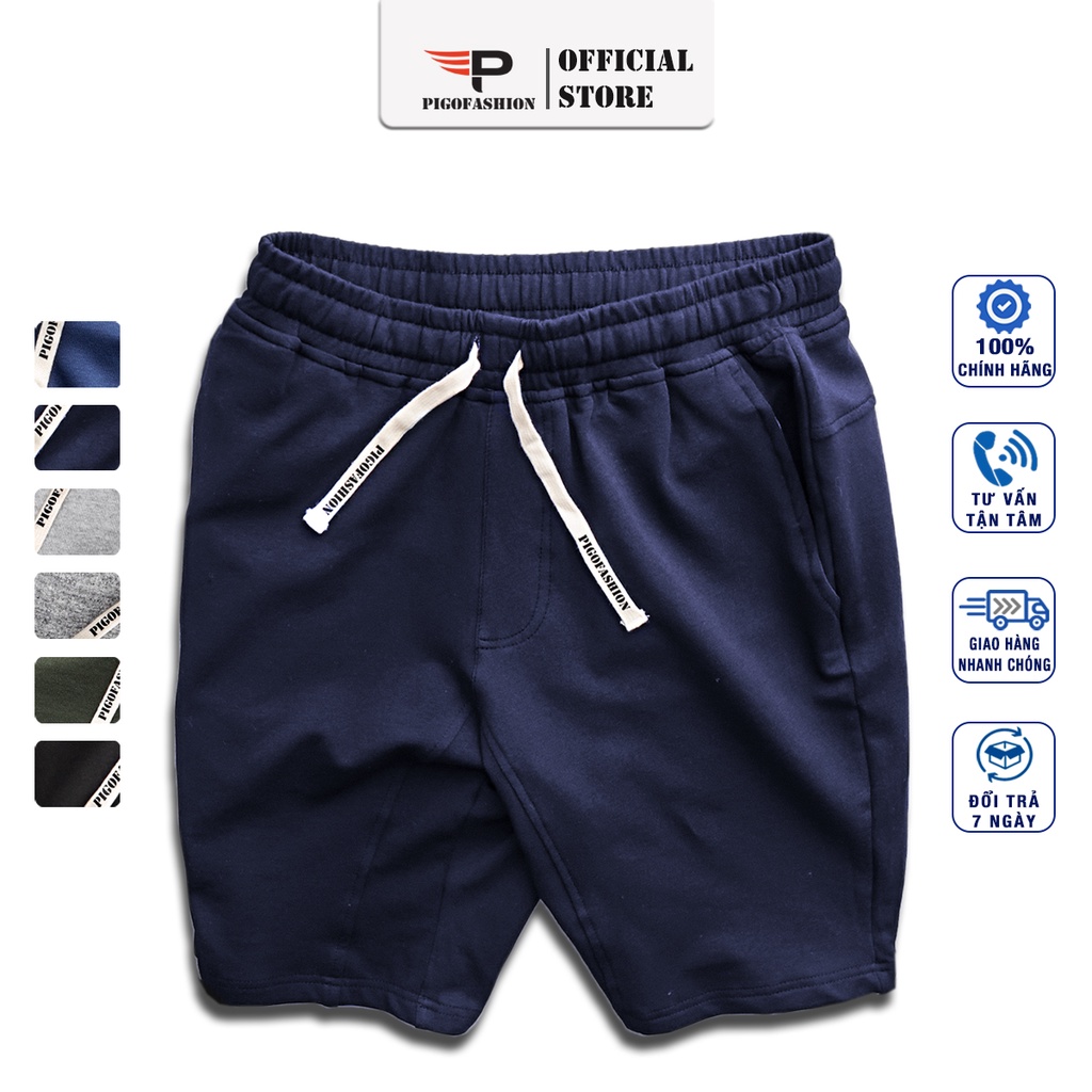 Quần short thể thao chất nỉ thun da cá SPMQSN01 chống nhăn, co giãn tốt, thoáng mát - PigoFashion