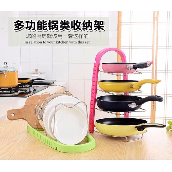 Kệ để xoong chảo bát đĩa 2 tư thế - BX3618
