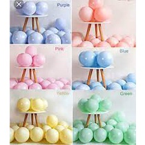 Set 50 Quả Bóng Tròn Tông Màu Pastel 10 Inch Trang Trí Sinh Nhật Cho Bé Trai Bé Gái Người Lớn - K80