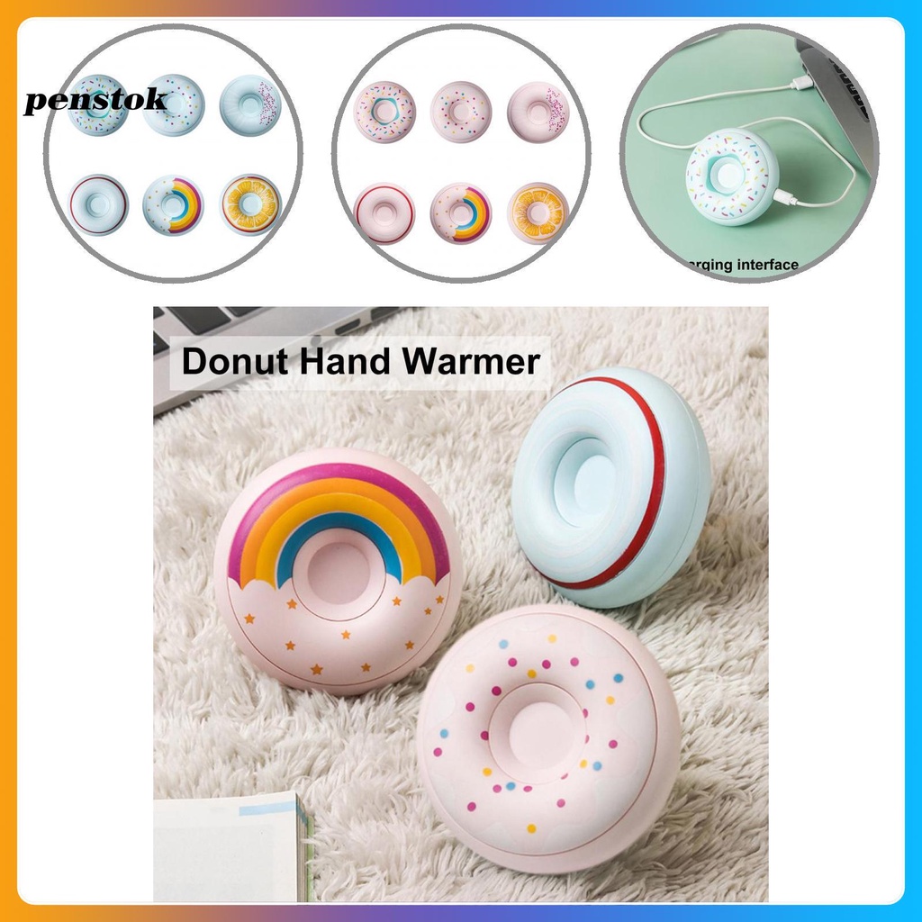 Máy sưởi ấm tay hai mặt thiết kế hình bánh donut độc đáo
