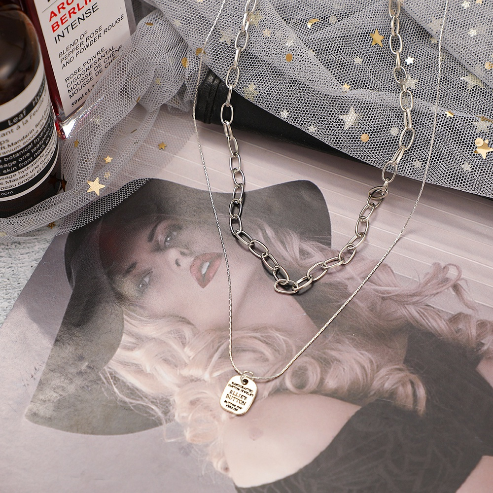 Dây Chuyền Mạ Vàng / Bạc Nhiều Lớp Thiết Kế Độc Đáo Cho Nữ