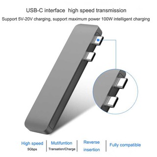 Thunderbolt 3 USB C Hub to PD/USB-C Date/TF/SD Card Reader/Hub 3.0 Adapter for MacBook Pro/Air 2018 Type-C
