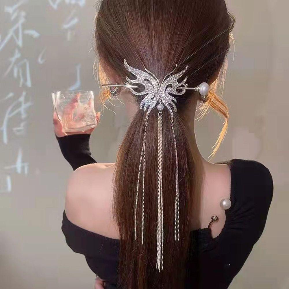 Giá Đỡ Tóc Đuôi Ngựa Dạng Chuỗi Dài Đơn Giản Cổ Điển Dành Cho Nữ