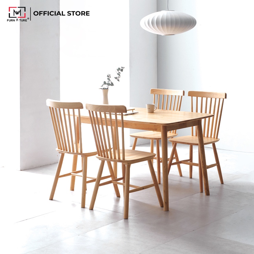 Ghế Windsor Chair gỗ cao su tự nhiên nhiều màu MW FURNITURE - Nội thất căn hộ