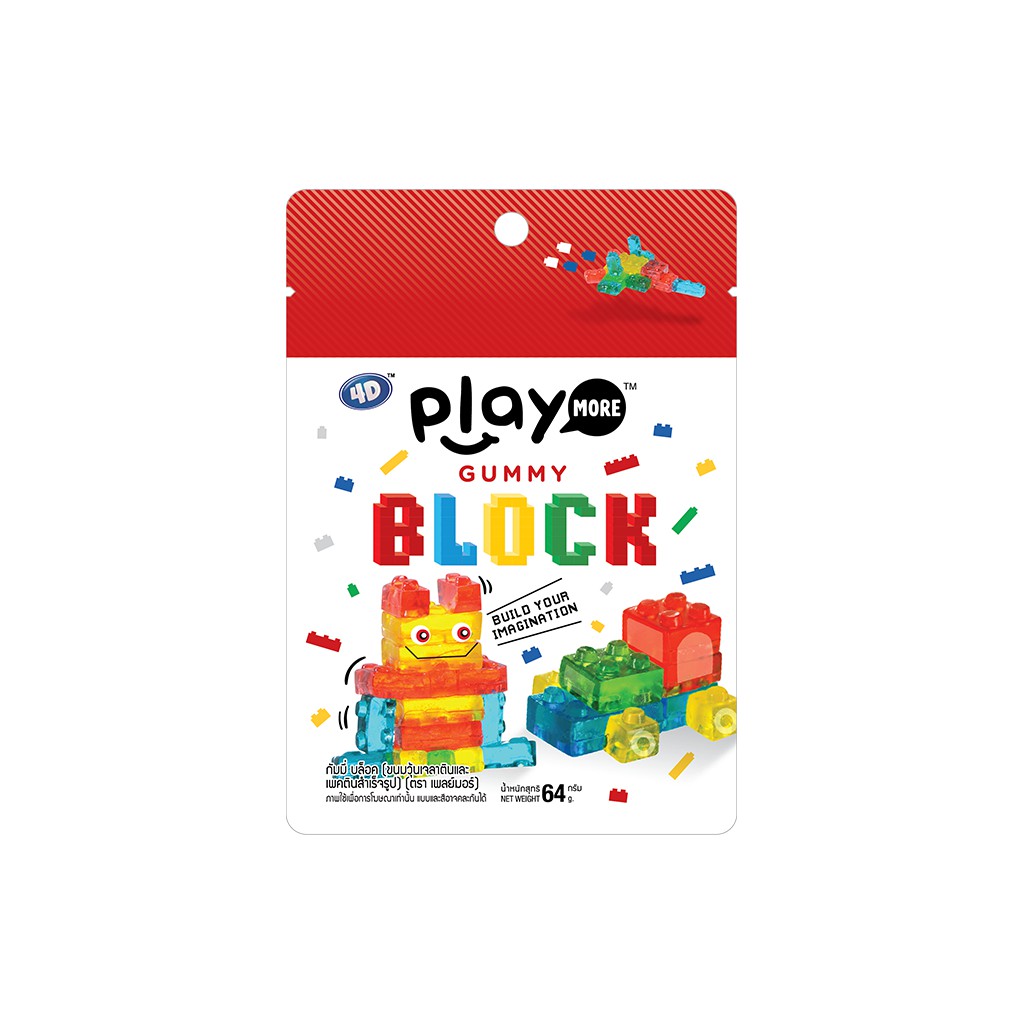 Kẹo dẻo xếp hình Play More Block