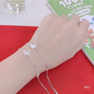 Lắc Tay Bạc Bướm Siêu Xinh