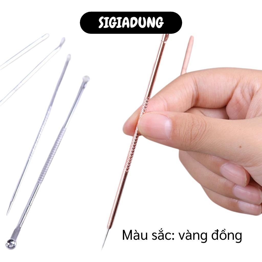 [SGD] Cây Nặn Mụn - Bộ 4 Que Lấy Mụn Chuyên Nghiệp Có 8 Đầu Nặn Khác Nhau 4049