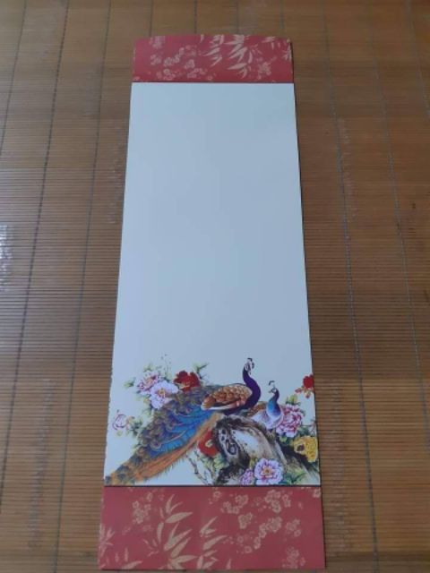 Combo 10 Giấy viết thư pháp có nẹp treo.Giấy viết thư pháp 19x54cm