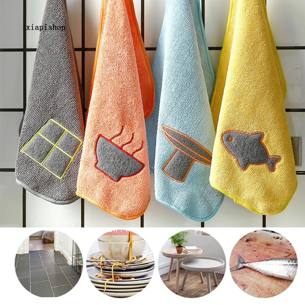 Khăn lau tay/chén dĩa thấm hút tiện lợi xinh xắn cho nhà bếp