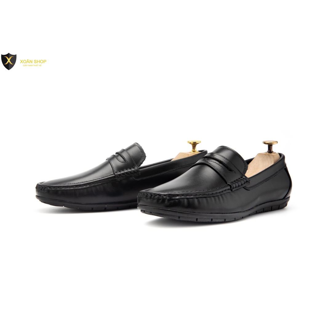 Giày Moca Nam Giày Mọi Nam Siêu Bền Đẹp XOĂN SHOP Da Bò Thật Size 38 Đến 42 Màu Đen Bảo Hành 24 tháng - M019