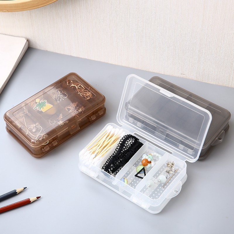 Hộp Nhựa Trong Suốt 10 Ngăn Đựng Trang Sức Tiện Dụng B457