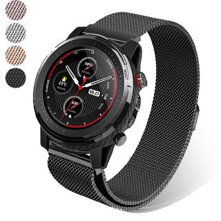 Dây đeo bằng thép không gỉ 22mm cho đồng hồ thông minh Xiaomi Huami Amazfit Stratos 3 Pace 2 2s Gtr 47mm