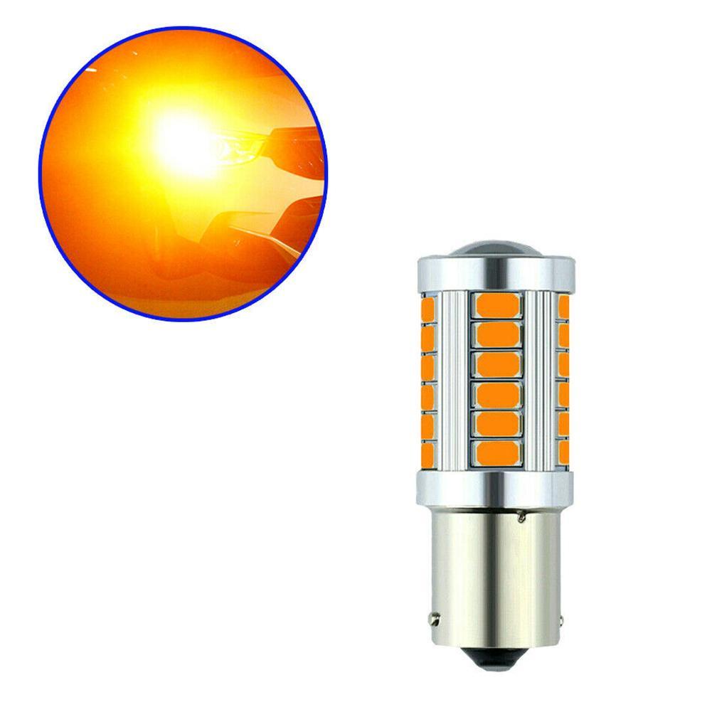 1 Bóng Đèn LED Phanh 1156 BAU15S PY21W 33 SMD 5730 LED T1H3 Amber J3U2 P1L4 Mới