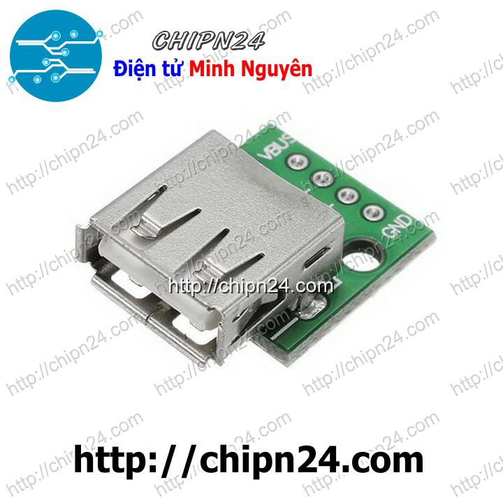 [1 CÁI] Đế chuyển Adapter USB A CÁI to DIP (PCB chuyển, Mạch chuyển)