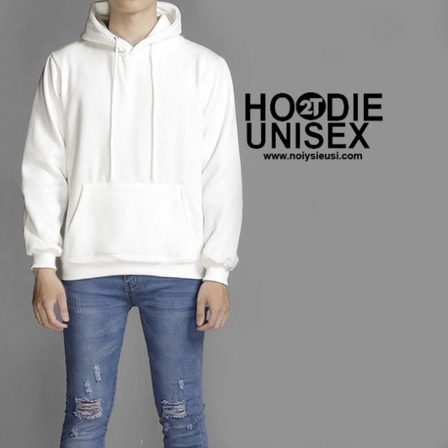 Áo Hoodie ♥️FREESHIP♥️ Nỉ Trơn Unisex - Màu Trắng | BigBuy360 - bigbuy360.vn