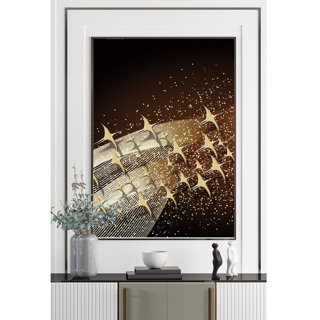 Tranh treo tường - Tranh Laminate tráng gương Đàn Chim 01 - Bộ 1 tấm