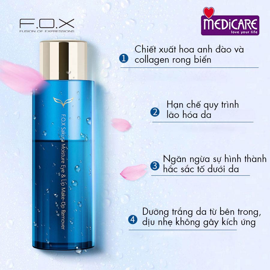 Dầu tẩy trang Eye &amp; Lip F.O.X Fusion Of Expressions 100ml