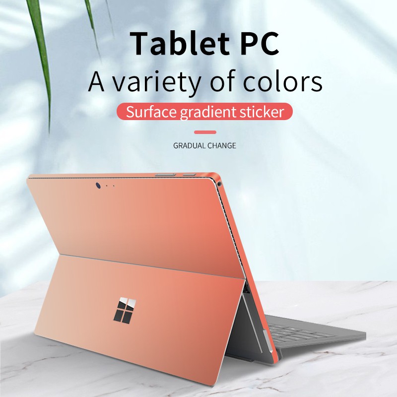 Miếng Dán Máy Tính Siêu Mỏng Màu Trơn Chống Nước Chống Trầy Xước 12.3 inches surface Go Cho Microsoft surface Pro3 / 4 / 5 / 5 / 6 / 7
