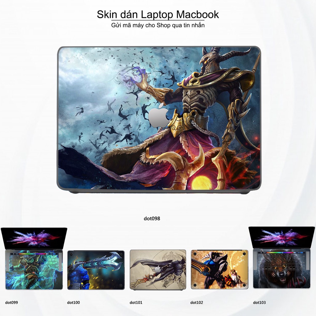 Skin dán Macbook mẫu Dota 2 (đã cắt sẵn, inbox mã máy cho shop)