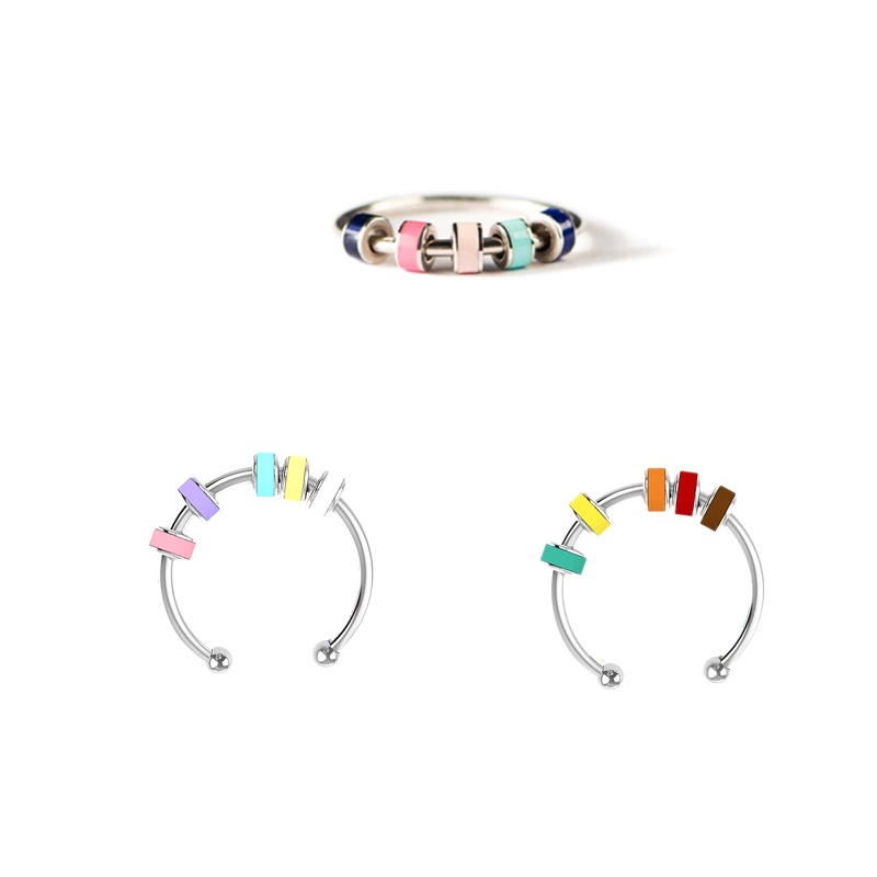 Vòng Xoay Kèm Hạt Phẳng Giảm Căng Thẳng Cá Tính Cho Nam Và Nữ