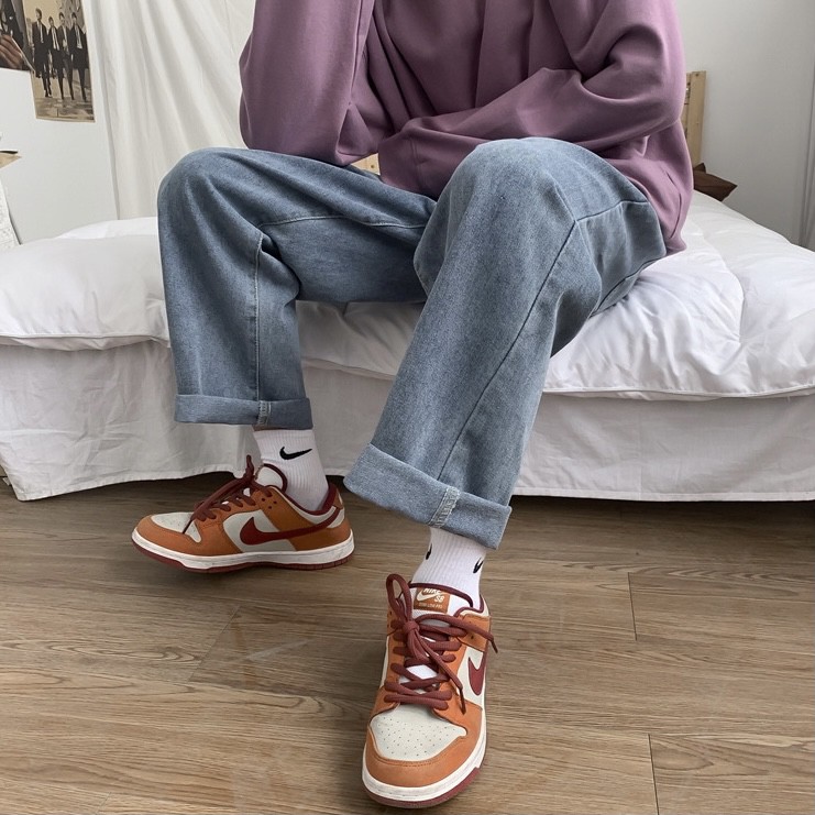 [Hàng có sẵn] Quần Jean Trơn Dáng Gọn Phong Cách Unisex Lưng Thun Dễ Phối Đồ