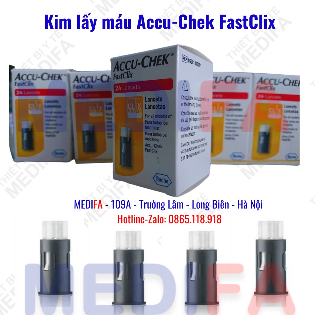 [Chính hãng] ✅ Accu-Chek FastClix 24 Kim (ĐỨC) - Kim lấy máu dùng cho máy Accu-Chek Performa và Accu-Chek Guide